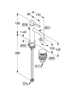 Kludi Nova Fonte Pura egykaros mosdócsaptelep push-open leeresztőszeleppel, króm 202880515