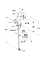 Kludi Nova Fonte Classic tekerőgombos bidécsaptelep ECO funkcióval, króm 203130520