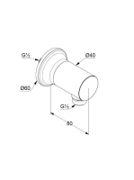 Kludi Nova Fonte Déco gégecsőcsatlakozó visszafolyásgátlóval, króm 2054305-35