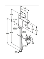 Kludi Objekta egykaros mosdócsaptelep XL, lefolyógarnitúrával 322600575