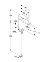 Kludi Pure&Solid 100 egykaros hidegindítású mosdócsaptelep ECO funkcióval, króm 341980575WR4