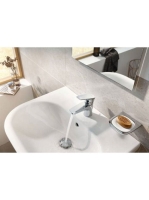 Kludi Pure&Solid 75 Hidegindítású ECO mosdócsaptelep lefolyógarnitúrával, króm 343880575WR4