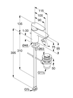 Kludi Pure&Solid 75 hidegindítású ECO mosdócsaptelep leeresztő nélkül, króm 343890575WR4