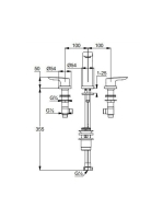 Kludi Pure&Solid háromlyukas szerelésű mosdócsap 343940575