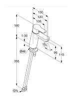 Kludi Pure&Easy 95 egykaros hidegindítású mosdócsaptelep ECO funkcióval, króm 371980565WR4