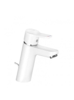 Kludi Pure&Easy króm/fehér egykaros mosdócsaptelep 100, automata lefolyógarnitúrával 372909165