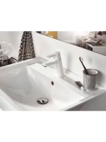 Kludi Pure&Easy 70 egykaros mosdócsaptelep automata lefolyógarnitúrával, fehér/króm 373829165