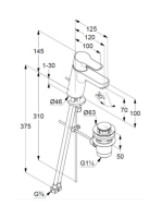 Kludi Pure&Easy 70 egykaros mosdócsaptelep automata lefolyógarnitúrával, fehér/króm 373829165
