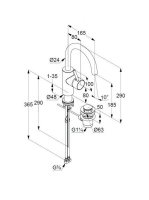 Kludi Bozz oldalkaros mosdócsaptelep leeresztőszeleppel, króm 380270576
