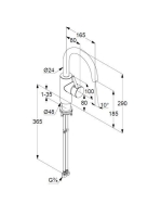 Kludi Bozz oldalkaros mosdócsaptelep leeresztőszelep nélkül, króm 380280576