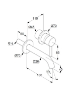Kludi Bozz matt fekete fali mosdócsaptelep 382443976