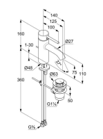 Kludi Bozz egykaros hidegindítású mosdócsaptelep ECO funkcióval és lefolyógarnitúrával, matt fekete 382633976