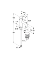 KLUDI Bozz 75 egykaros mosdócsap push-open leeresztővel króm 382660576