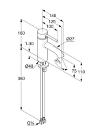 Kludi Bozz egykaros hidegindítású mosdócsaptelep ECO funkcióval, króm 383890576WR4
