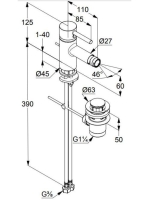 Kludi Bozz bidécsaptelep, matt fekete 385333976