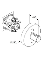 Kludi Push falsík alatti termosztátos zuhanycsap 389120538