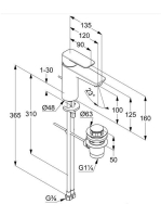 Kludi Pure&Style 100 egykaros hidegindítású mosdócsaptelep ECO funkcióval, króm 402930575WR4