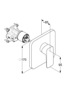 Kludi Pure&Style egykaros falsík alatti zuhanycsaptelep, króm 406550575