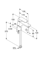 Kludi Ameo egykaros XL mosdócsaptelep, lefolyógarnitúra nélkül 410260575