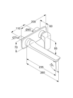 Kludi Ameo 235 falsík alatti, kétlyukas szerelésű egykaros fali mosdócsaptelep 412450575