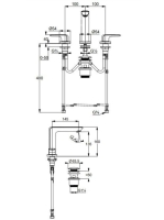 Kludi Ameo háromlyukas szerelésű mosdócsaptelep, króm 413930575