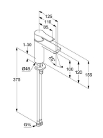 Kludi Zenta SL 100 egykaros hidegindítású mosdócsaptelep ECO funkcióval, króm 481980565WR4