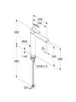 Kludi Zenta SL 240 egykaros magasított mosdócsaptelep ECO funkcióval, króm 482560565WR5
