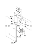 Kludi Zenta SL 100 egykaros mosdócsaptelep lefolyógarnitúrával, matt fekete 482903965