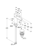 Kludi Zenta SL 100 egykaros mosdócsaptelep Push-Open leeresztővel, matt fekete 482983965
