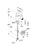 Kludi Zenta SL egykaros bidécsaptelep lefolyógarnitúrával, matt fekete 485303965