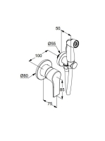 Kludi Zenta SL bidé csaptelep szett zuhannyal, króm 489990565