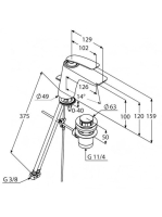 Kludi Balance egykaros króm mosdócsaptelep, automata lefolyógarnitúrával 520230575