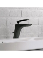 Kludi Balance egykaros matt fekete mosdócsaptelep, automata lefolyógarnitúrával 520238775