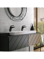 Kludi Balance egykaros matt fekete mosdócsaptelep, automata lefolyógarnitúrával 520238775