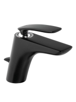 Kludi Balance egykaros matt fekete mosdócsaptelep, automata lefolyógarnitúrával 520238775