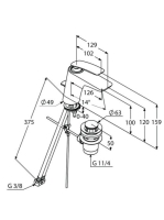 Kludi Balance egykaros matt fekete mosdócsaptelep, automata lefolyógarnitúrával 520238775