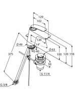 Kludi Balance egykaros króm/fehér mosdócsaptelep, automata lefolyógarnitúrával 520239175