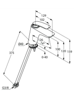 Kludi Balance egykaros króm/fehér mosdócsaptelep, leeresztőszelep nélkül 520269175