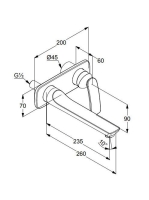 Kludi Balance egykaros falra szerelhető mosdócsap ECO funkcióval, matt fekete/króm 522478775