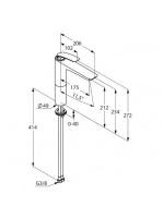 Kludi Balance egykaros króm mosdócsaptelep mosdótálhoz 522960575