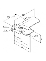 Kludi Balance egykaros króm kádtöltő- és zuhanycsap 524450575