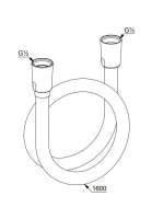 Kludi Suparaflex zuhany gégecső 1600 mm csavarodásmentes, matt fekete 6107239-00