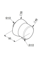 Kludi Sirena fali gégecső csatlakozóív, fehér 6306043-00
