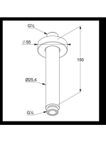 Kludi A-QA mennyezeti csatlakozó AN 15 6651591-00