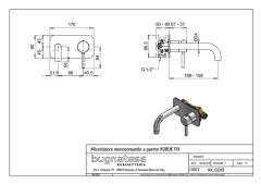 Bugnatese Kobuk 2243 - fal alatti mosdócsaptelep 19 cm-es kifolyóval
