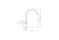 Bugnatese LEM 1999 - Álló mosogatócsaptelep leeresztő nélkül