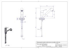 Bugnatese XARA 6595 - Kihúzható zuhanyfejes mosogatócsaptelep