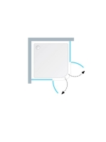 Kolpa San Atlas TKP 90/K íves zuhanykabin 90x200 átlátszó üveg, króm profil 560220