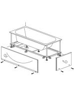 Kolpa-San előlap, oldallap és kádvázszett 160x70 cm-es kádhoz 571260