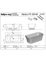 Kolpa San Marilyn-FS 180X90/O Fehér akril fürdőkád 593970